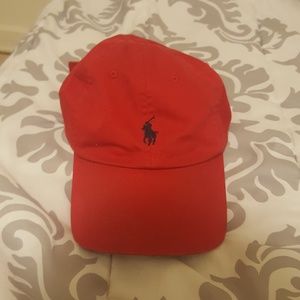 Red polo hat